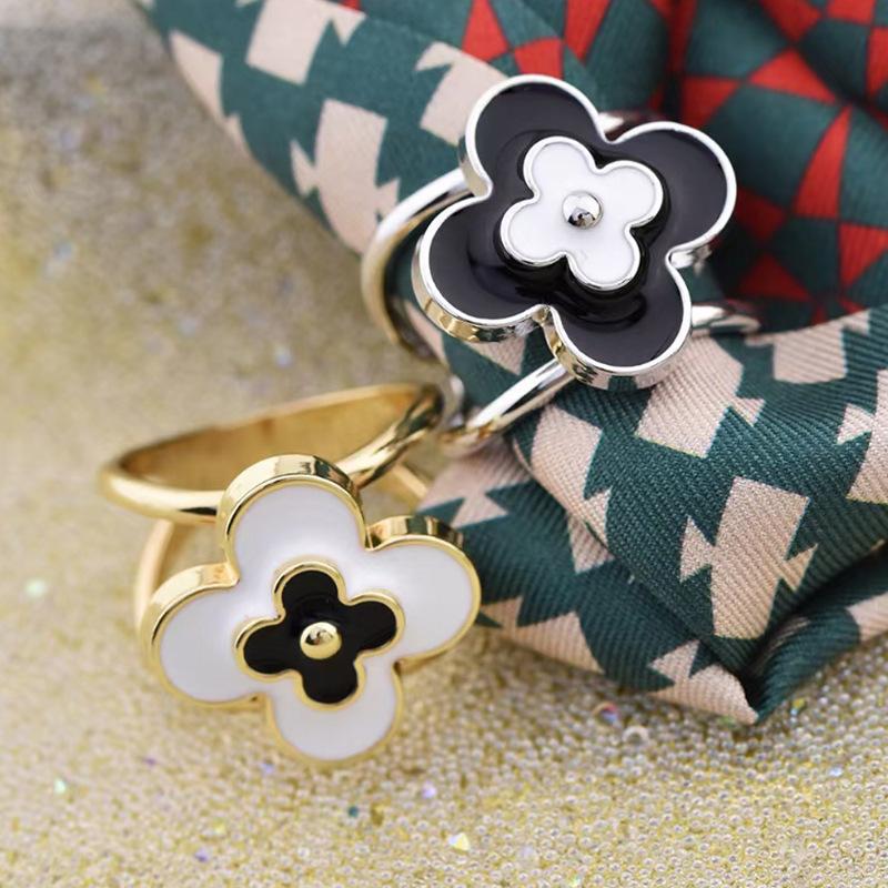 Neue Kamelien-Seidenschalschnalle, französische Retro-Perlenschalschnalle, quadratische Ringschnalle, orangefarbene Kristallschalschnalle für Frauen