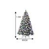 Eco-friendly Flame-retardant Christmas Tree with Red Berries and White Greenery