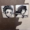 Used Demon Slayer: Kimetsu No Yaiba Ufotable Dining Square Can Badge Giyu Tomioka Tanjiro Kamado
