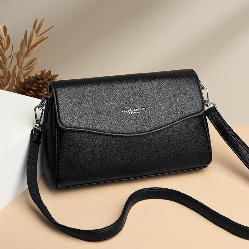 Fashion retro messenger women's bag, new wear-resistant medium mother bag, simple and atmospheric commuter hand shoulder bag