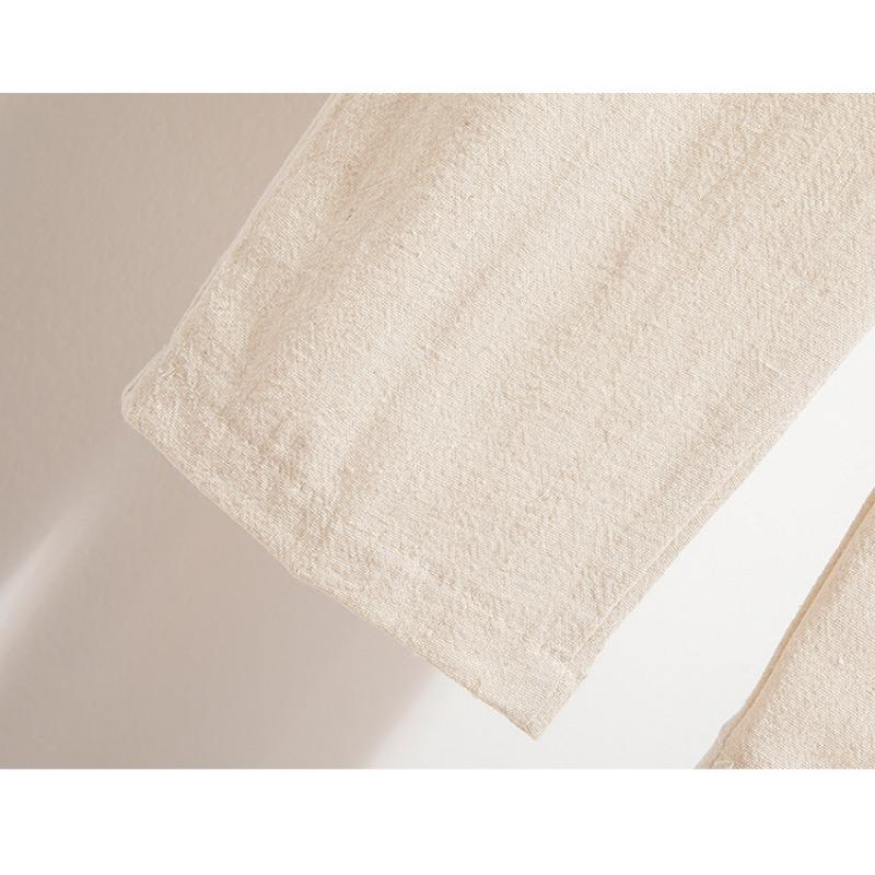 Kalhoty větší velikosti Dámské kalhoty Vintage plátěné Ležérní kalhoty Literární vázanka Pružný pas Harlekýnové kalhoty