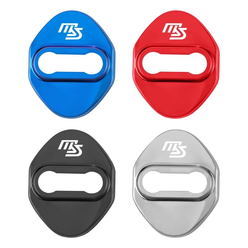 4PCS Stainless Steel Door Lock Protector for Mazda CX-5 CX-30 6 3 2 N Axela CX-4 CX-9 323 626 MS Automotive Supplies