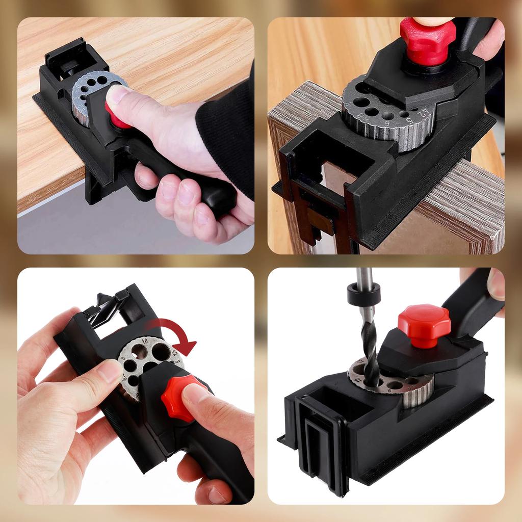 Dowel Drill Guide Precise Self Centering Doweling Jig Kit Woodworking Straight Hole Drilling Guide Wood Joint Drilling Hole2025