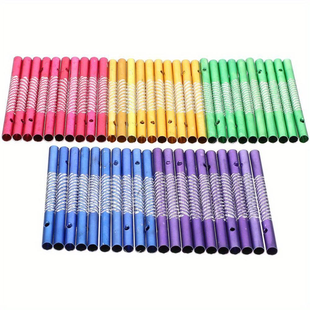 

100 шт. металлических трубок для колокольчика, используются для поделок своими руками, украшения для сада на открытом воздухе, алюминиевые колокольчики разных цветов