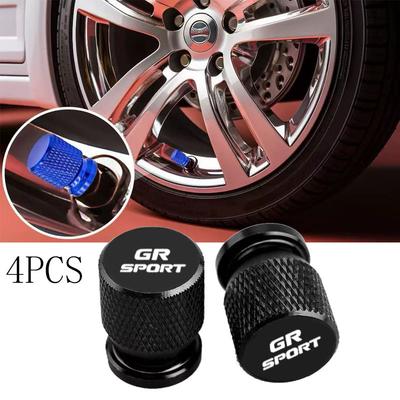 Car Wheel Tire Valve Caps Air Stem Case for GR Sport Gazoo Racing Yaris 86 Corolla Hilux Supra C-HR Auto Accessorie 4Pcs JF7