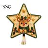 Spring Base Tree Top Star DIY Christmas Topper Kit with Faux Pearl & Rhinestone Materials, Santa Snowman Reindeer Handcrafted Seasonal Angel