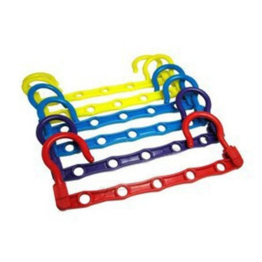 5PCS Creative Multi-functional Device Closet Clothes Hanger Space Saver Hanging Randoom Color