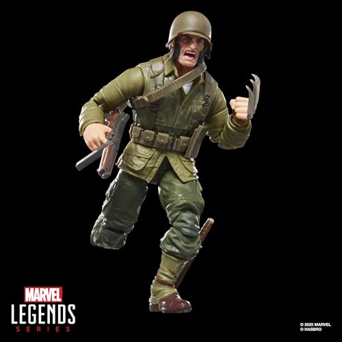 Hasbro Marvel Legends Series Wolverine (WWII Logan) X-Men Comics 6-inch Collectible Action Figure G0820 Authentic