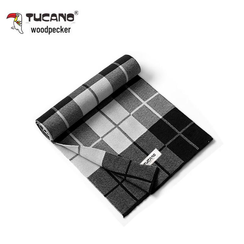 TUCANO Pánská klasická kostkovaná pletená zimní šála