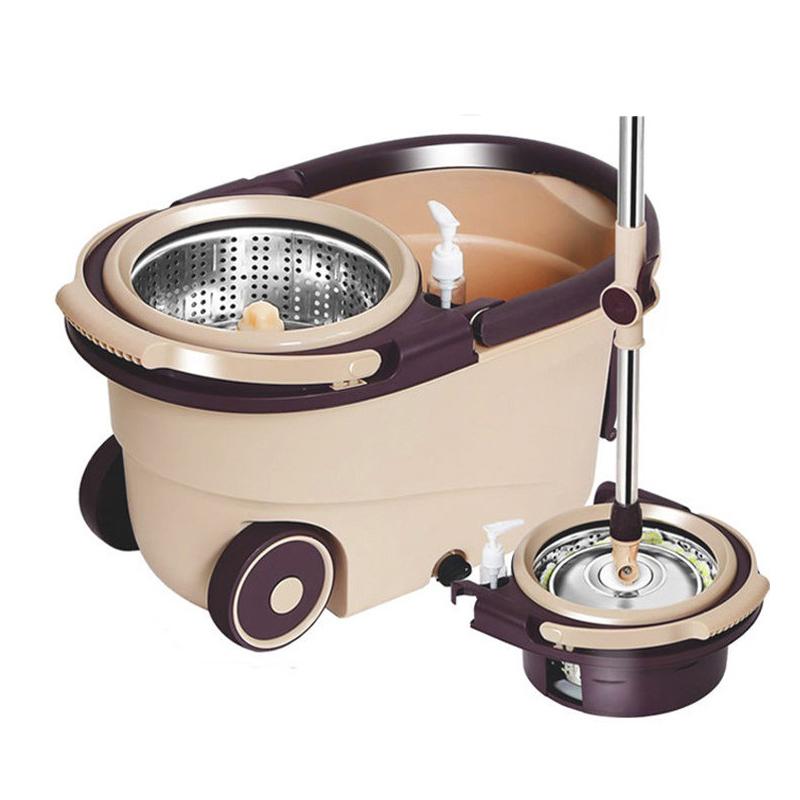 

Ручная стирка Швабры с двойным приводом Бытовая подвесная швабра с ведром Самовыкручивающаяся Вода Круглая головка Вращающийся набор для мытья пола