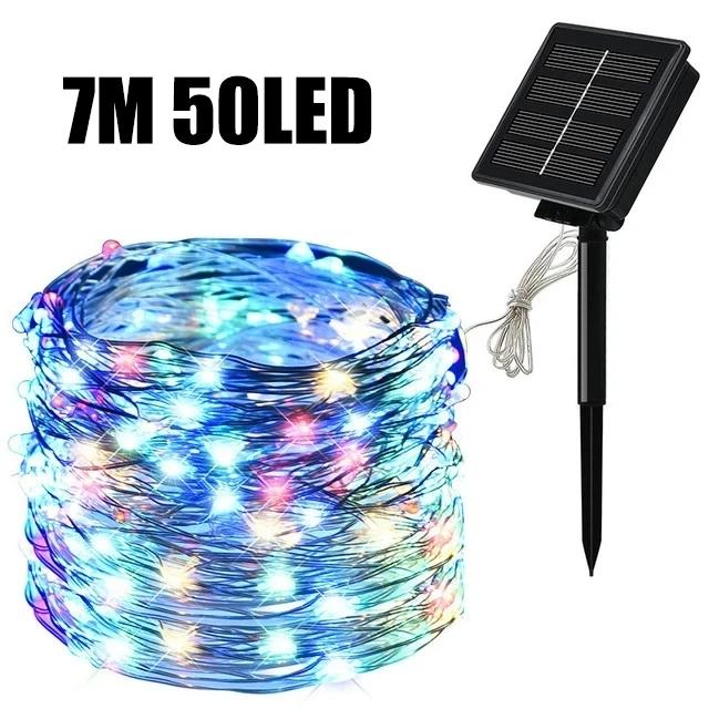 7M/12M/20M Solar Led Fairy Light Outdoor Festoon Led Waterproof Garland String Lights Christmas Party Garden Solar Lamp Decor