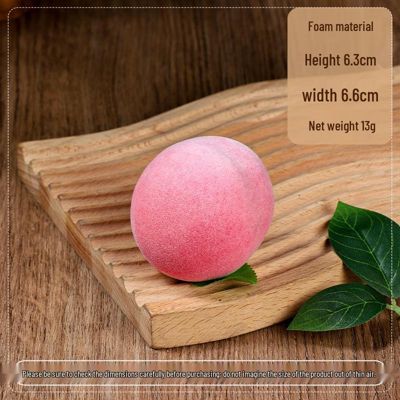 Seasonal Foam Fruit Ornaments: Large Flat Peach Simulation Model