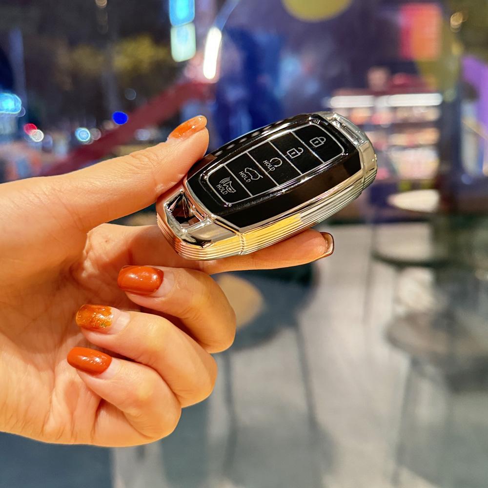 5 Buttons TPU Car Key Case Cover Shell for Hyundai I30 Ix35 KONA Encino Solaris Azera Grandeur Ig Accent Santa Fe Palisade