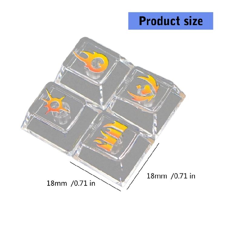 High Translucent Keycaps Enhances Backlits Illumination Effects and Long Time Use for Mechanical Keyboards
