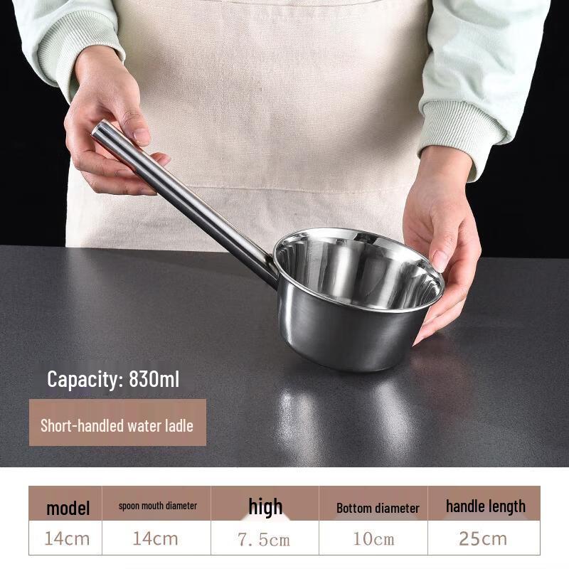 HANDUNYOU Stainless Steel Short Handle Ladle