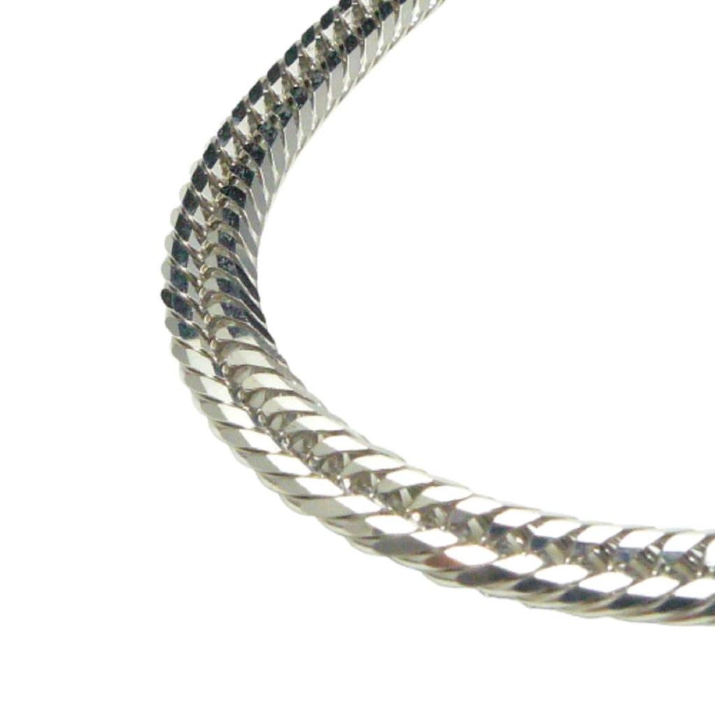 TRIDEA SV925 Silver Triple Curb Chain Necklace Silver Triple Curb [T JEWELRY] 12-Sided (60cm 25g, 12-Sided Chain)