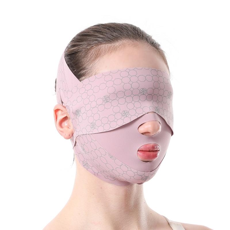 

Face Slimming Chin Strap V Shape Chin Strap For Nighttime Wear Skin Friendly Fabric 1 фіолетовий