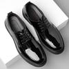 New Patent Leather Business Dress Leather Shoes Men's Professional Fashion Hundred Towers Breathable Men's Bright Leather Fashion Wedding Shoes