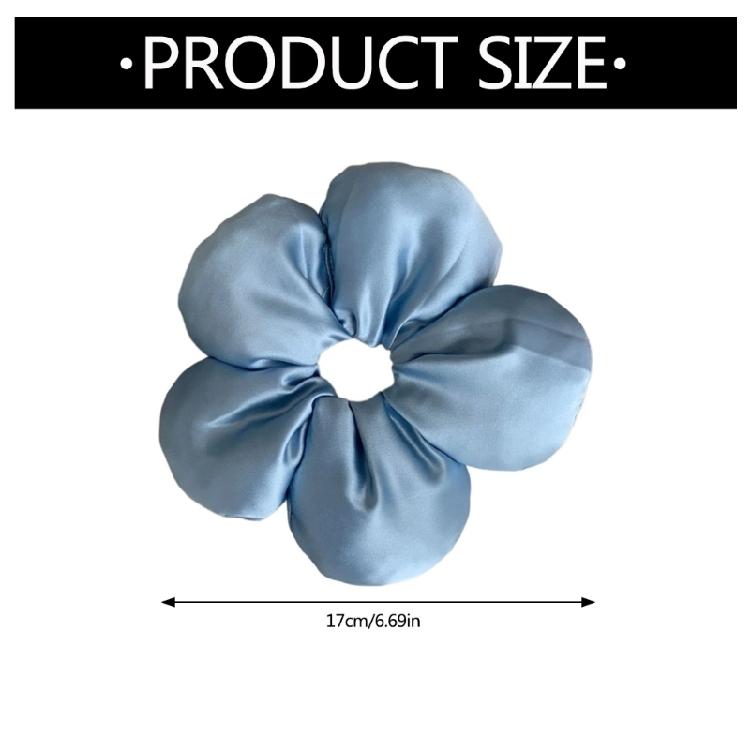 Geraffte Scrunchies 3D Blume Floral Haargummi Scrunchies Schwerlast