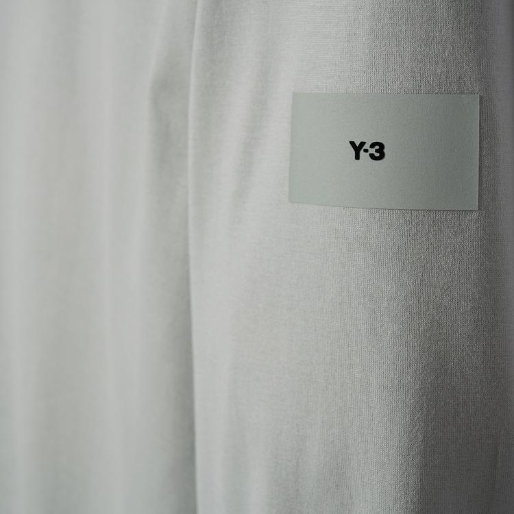 Y-3 FW23 Solid Color High Neck Long Sleeve T-Shirt Unisex Tops Gray IP7706