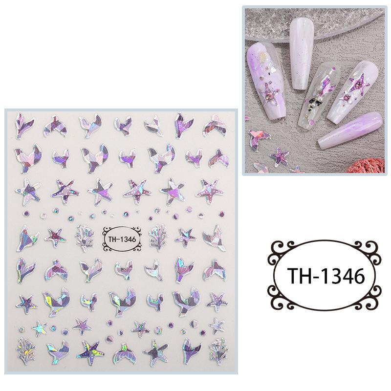 New Year Nail Art Stickers Bronzing Year of the Dragon Chinese Style Mahjong Cartoon Nail Stickers Decoration