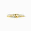 CAOSHI Fashion Knot Finger Ring Lady Chic Two Tone Style Jewelry Low-key Trendy Female Versatile Accessories for Daily Wear