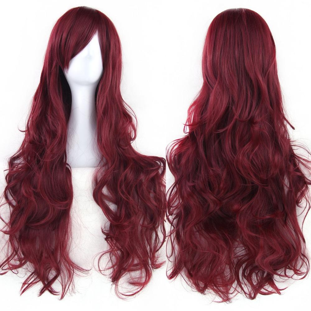 Heat Resistance Long Curly Hair 80cm Women Wave Hairpiece Universal Anime Cosplay Wigs  Halloween