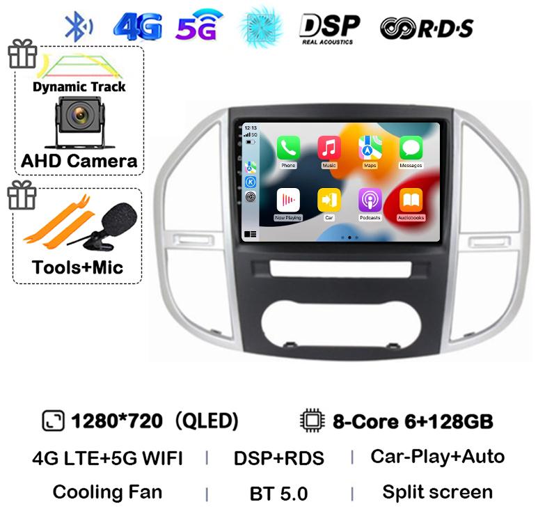Android 14 Carplay Auto Car Radio For Mercedes Benz Vito W447 2014-2021 Multimedia GPS Video Player 360 Camera Stereo Head Unit