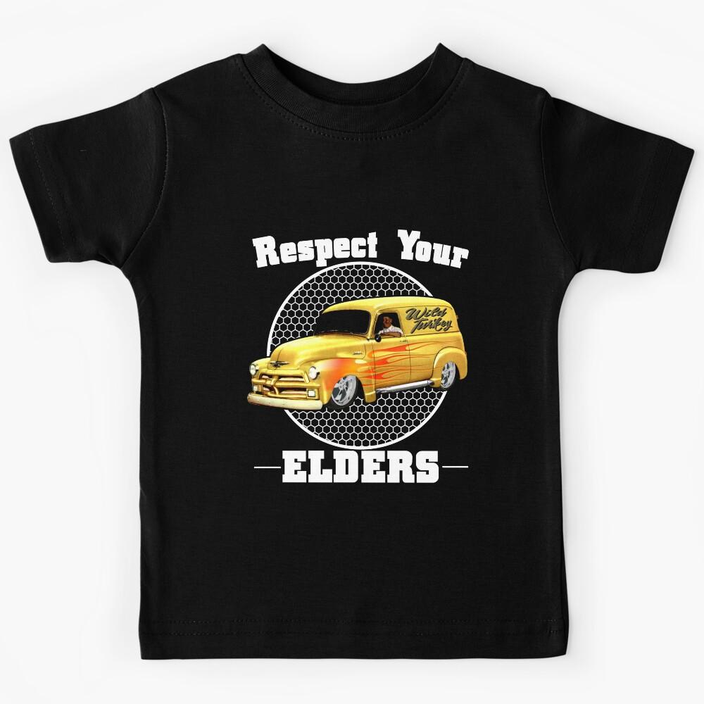 Funny Car Guy - Respect Your Elders Classic Panel Truck Kids T-Shirt 120