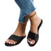 Summer new sandals women's large size flat bottom solid color casual wear cool slippers