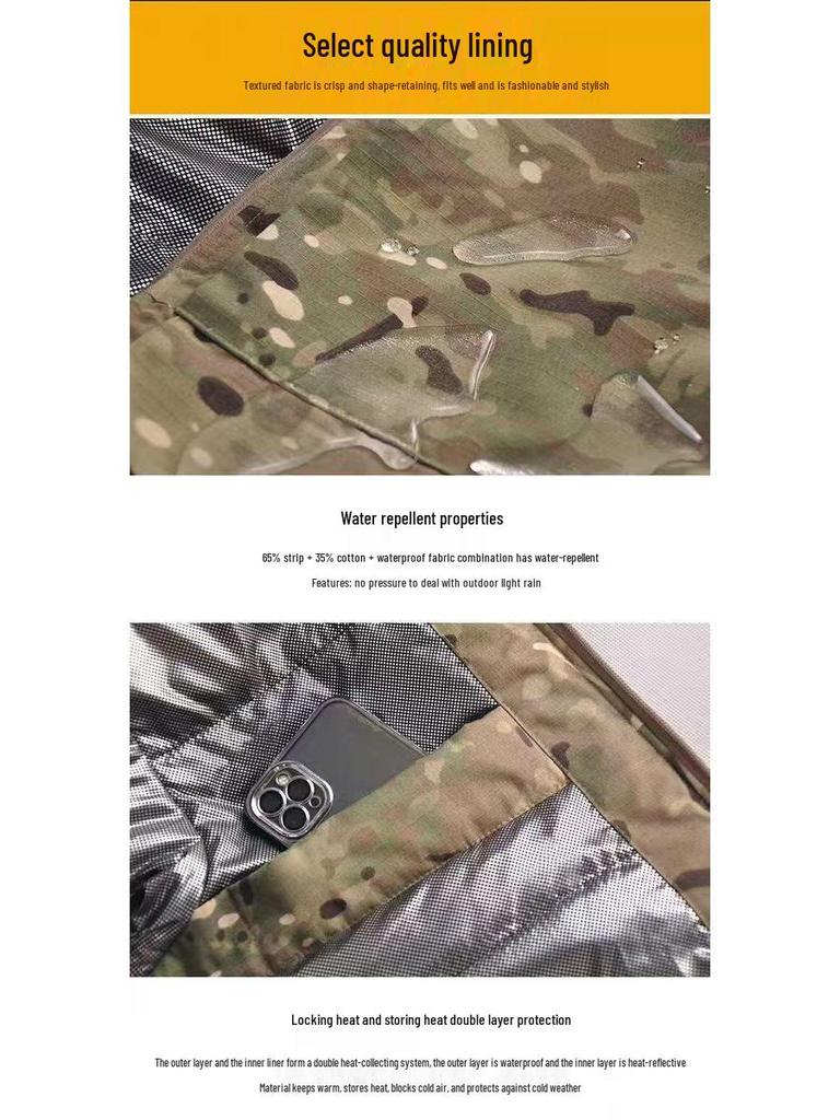 Premium G8 Heat Reflective Waterproof Men's Cotton-Padded Jacket for Extreme Cold