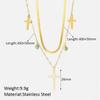 Three Layer Pearl Starfish Pendant Necklace Vintage Shell Spiral Necklace Women Jewelry
