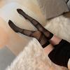 Lingerie long stockings, pure desire hot girl style, thin black Japanese cross-strap women's stockings, thigh-high stockings s111