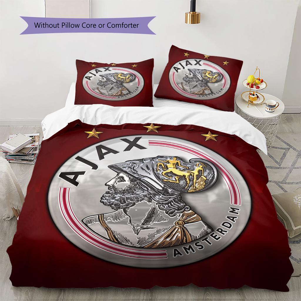 AFC Ajax Set Copripiumino con Fantasia Decorazione per la Casa Regalo (1 * copripiumino + 2 * federe senza imbottitura)