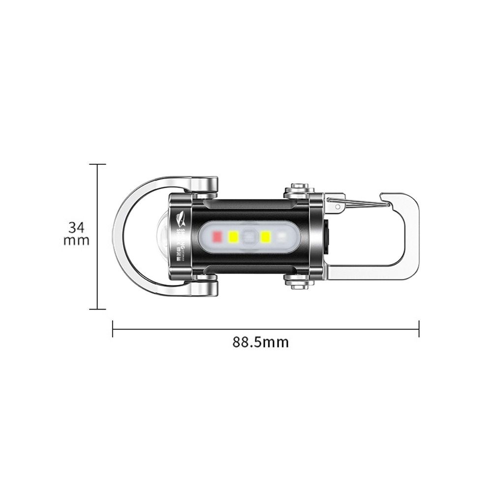 with Red&Blue Light Keychain Flashlights Mini Camping Lantern Durable Work Light  for Outdoor