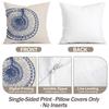 1/4pcs Blue Sea Life Abstract Pattern Cushions Pillowcase Polyester Cushion Cover Throw Pillow Pillowcover Home Car Sofa Decor