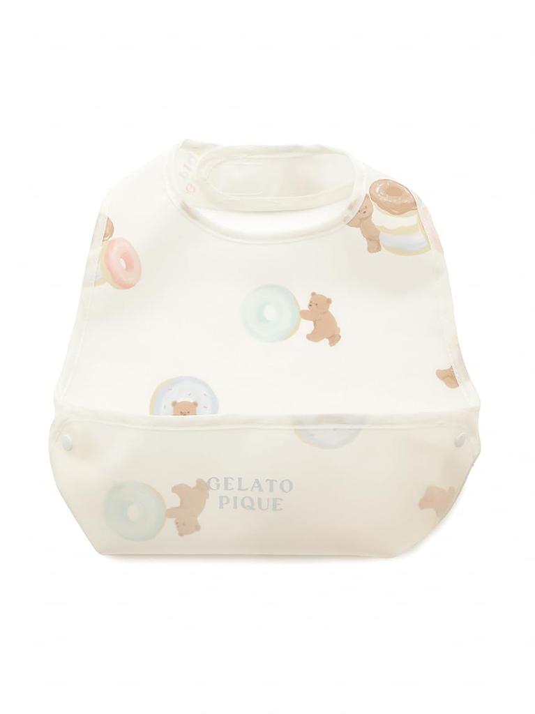 Gelato Pique Baby Donut Bear Mealtime Bib PBGG252446 CRM F