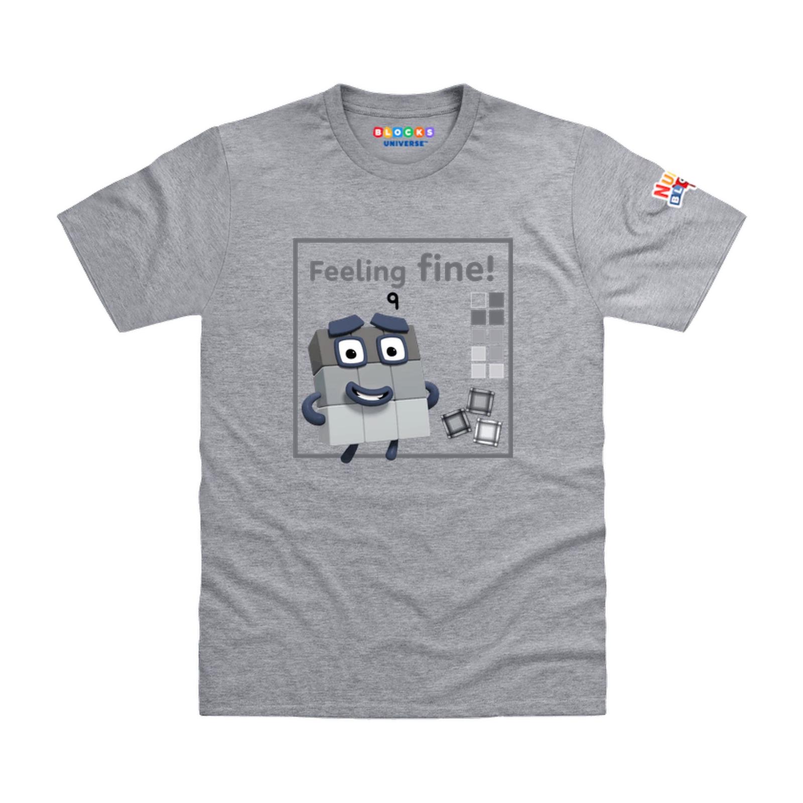

Officially Licensed Numberblocks Nine - Feeling Fine! Kids T-Shirt 100