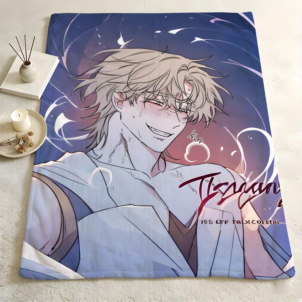 Manhwa L-Low T-Tide I-in T-Twilight Throw Flannel Blanket Skin Soft Suitable for Sofa Living Room Bed Travel and Gifts