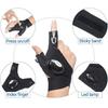 Night Light Waterproof Fishing Gloves with LED Flashlight