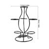 Elegant Black Metal Crystal Wand Display Stand Hexagonal Base Holds 4Cm Crystal Spheres Eggs Energy Stones Sophisticated Desk