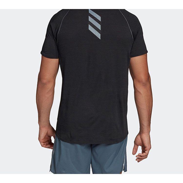 Adidas Adi Runner Tee Running Sports Short Sleeve T-Shirt Men Tops Black FM7637