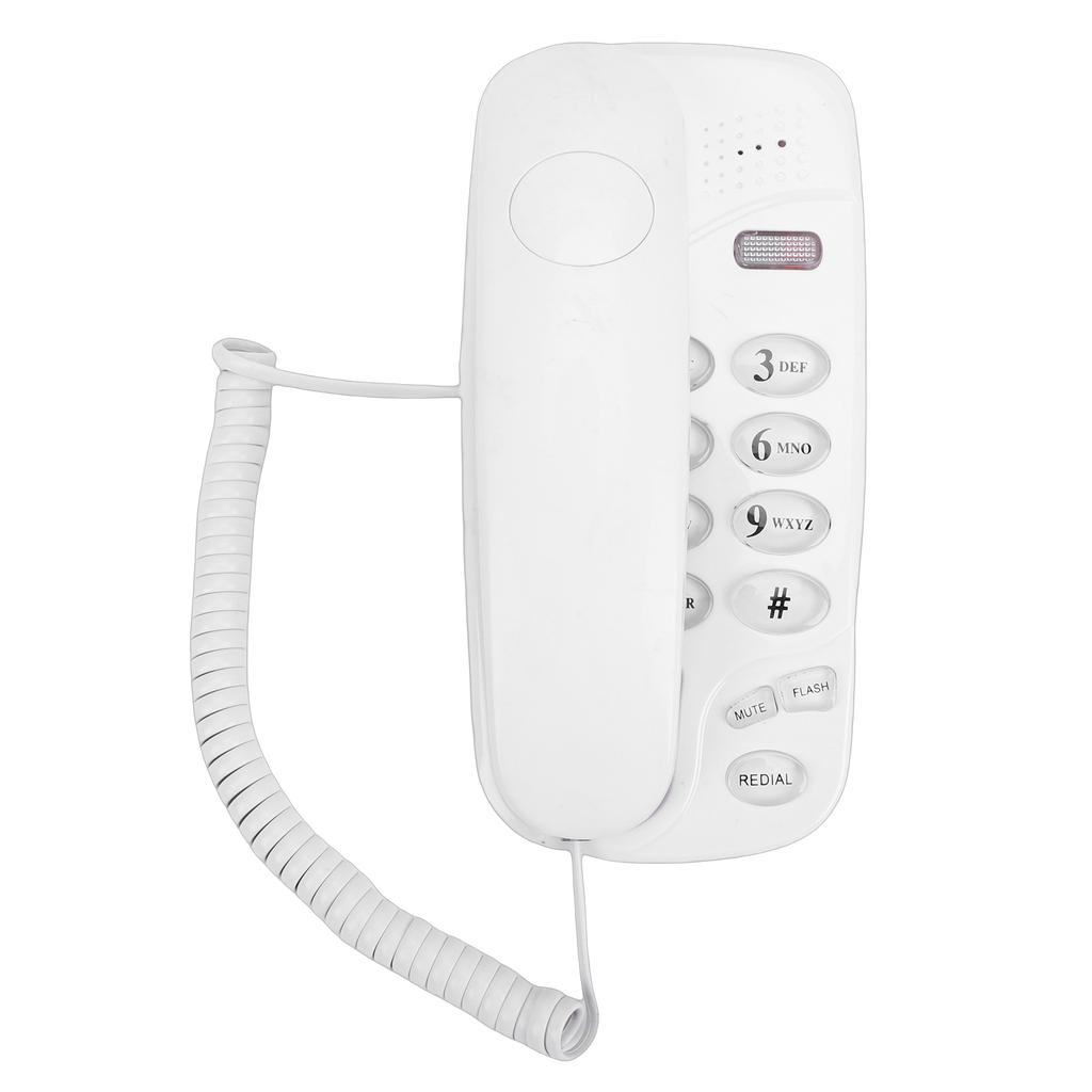 Corded Landline Telephone Big Button Wall Mountable Home Phone Quick Redial 3 Ringtone Options