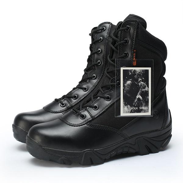 Buy HAN WILD Outdoor Army Boots Fashion Men's Military Desert Shoe Boot ...