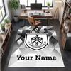 Crystal Velvet Rug Burnley Football Print Custom Name Text Floor Mat Home Decor