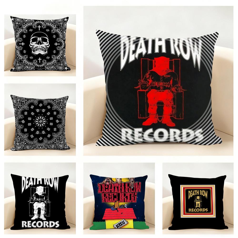 DDeath Row Records Cushion Cover Linen Pillowcase Soft for Sofa Bed Home Room Decor
