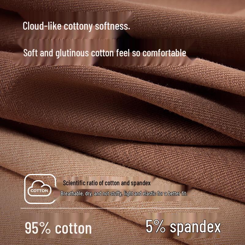 MaoRen Women's 7A Antibacterial Pure Cotton Seamless Mid-Waist Briefs