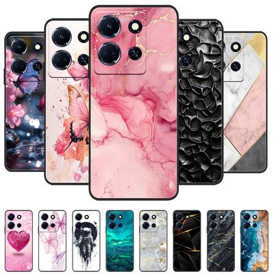 Schutzhülle aus weichem, mattem Silikon in Marmoroptik für Infinix Note 30 4G, passend für Infinix Note 30 Pro, 30i und 30 VIP – Rundumschutz