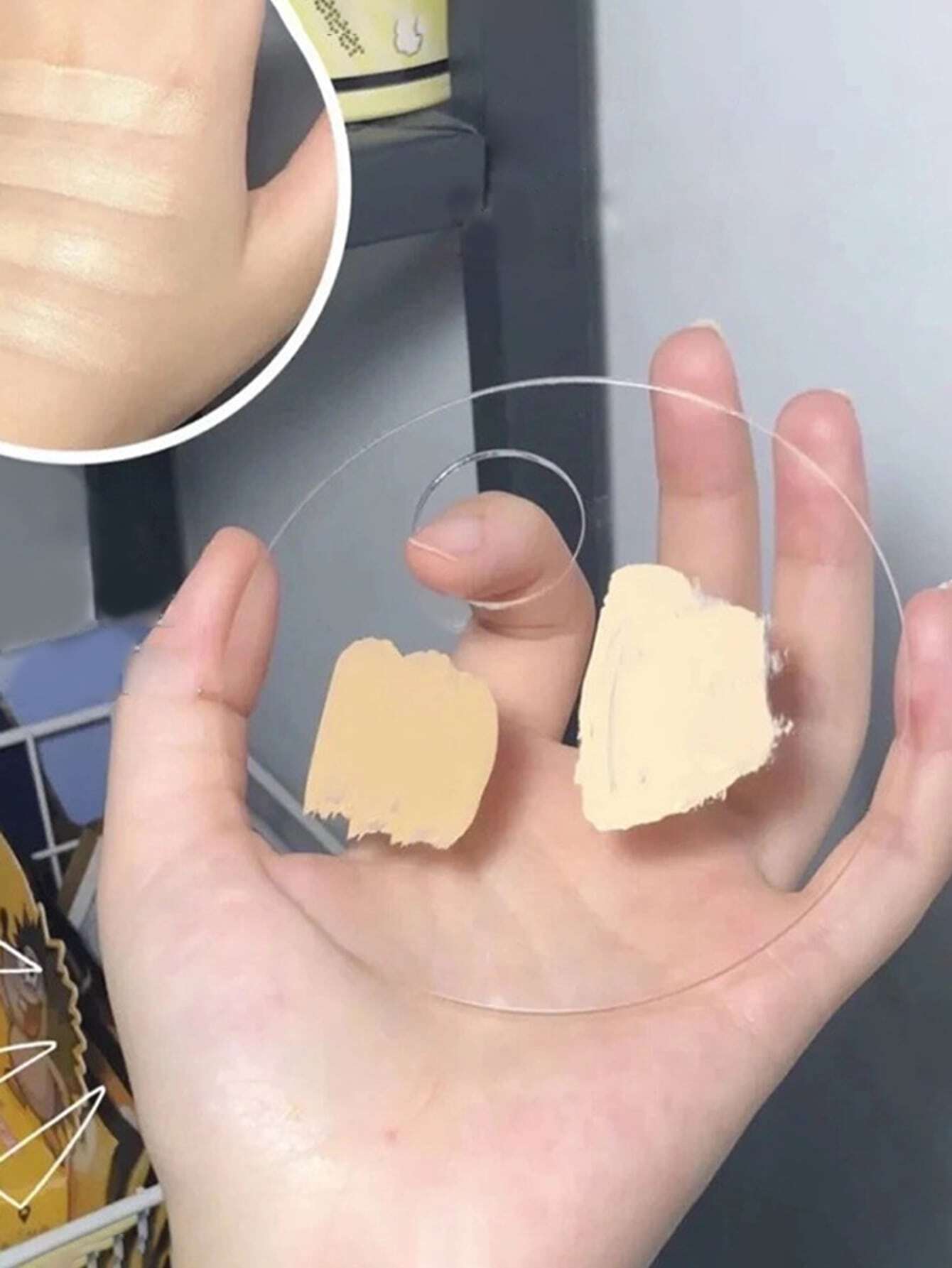 1 шт. акриловая палитра для макияжа ногтей шпатель жидкая основа тени для век смешивание — фото 6