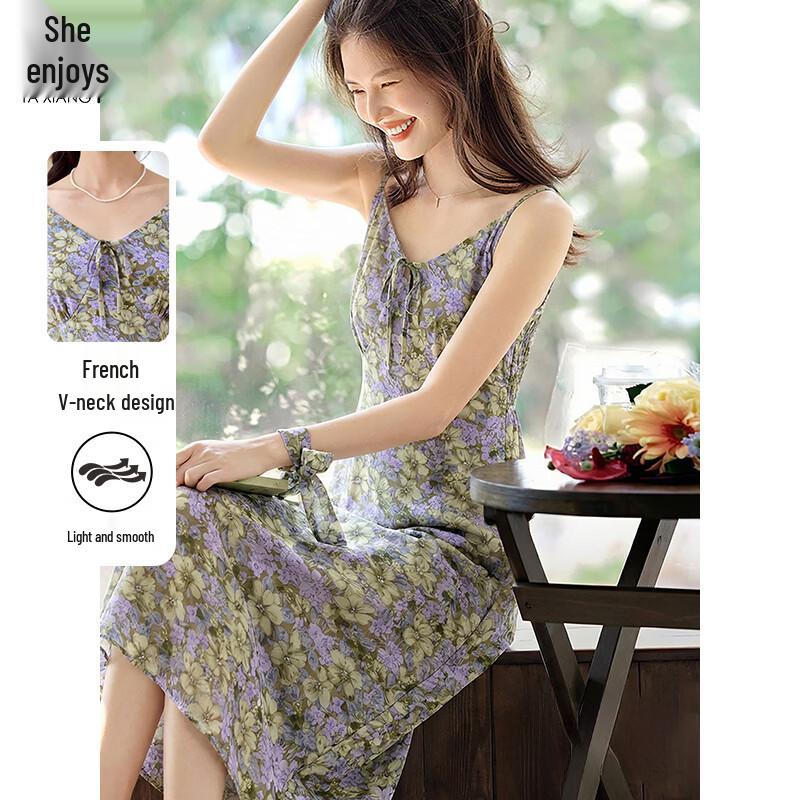 Elegant Floral Sleeveless Midi Dress XL